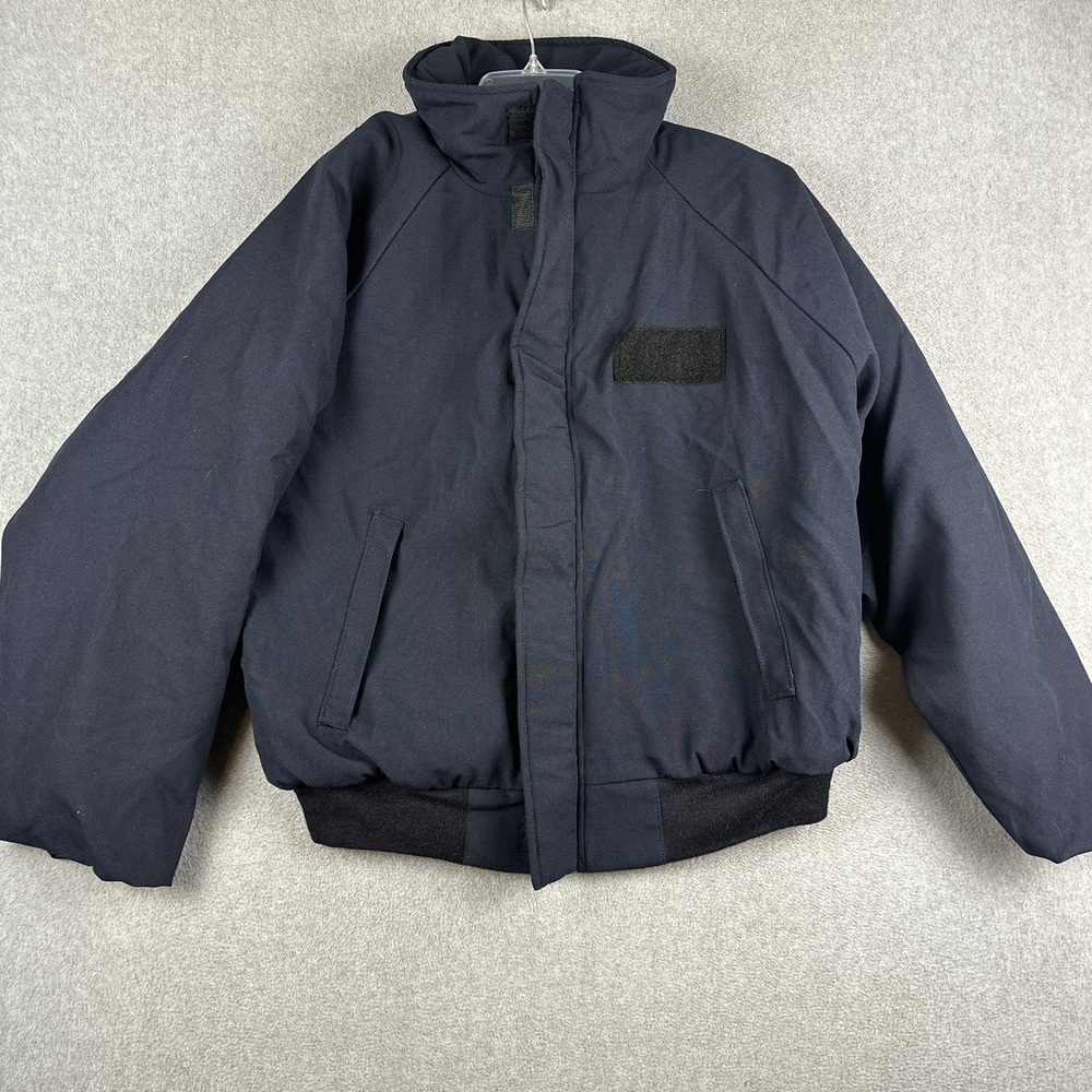 USN US Navy Shipboard Cold Weather FR Jacket Mens XL Blue Valley Apparel Bomber